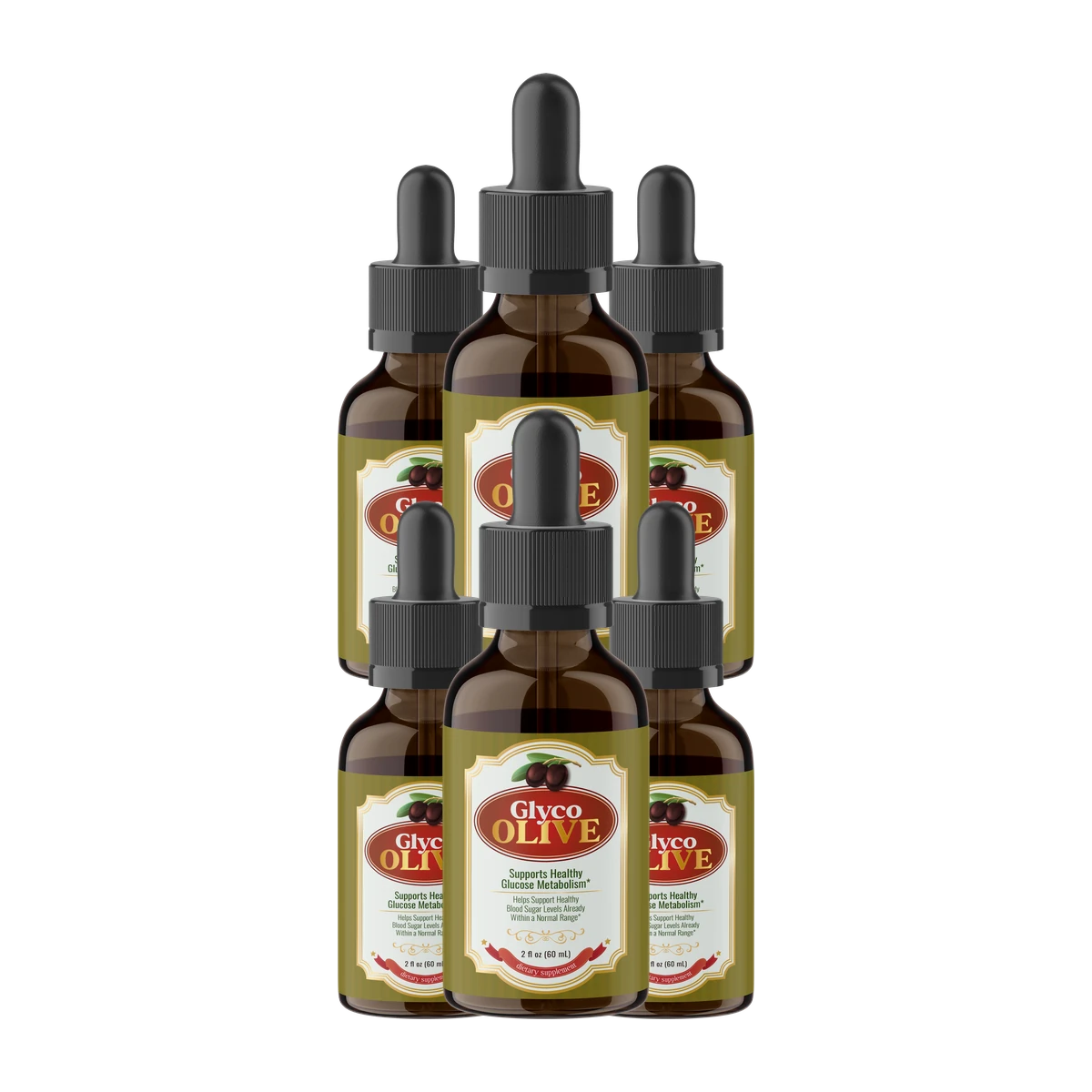 GlycoOlive six-bottle supplement package